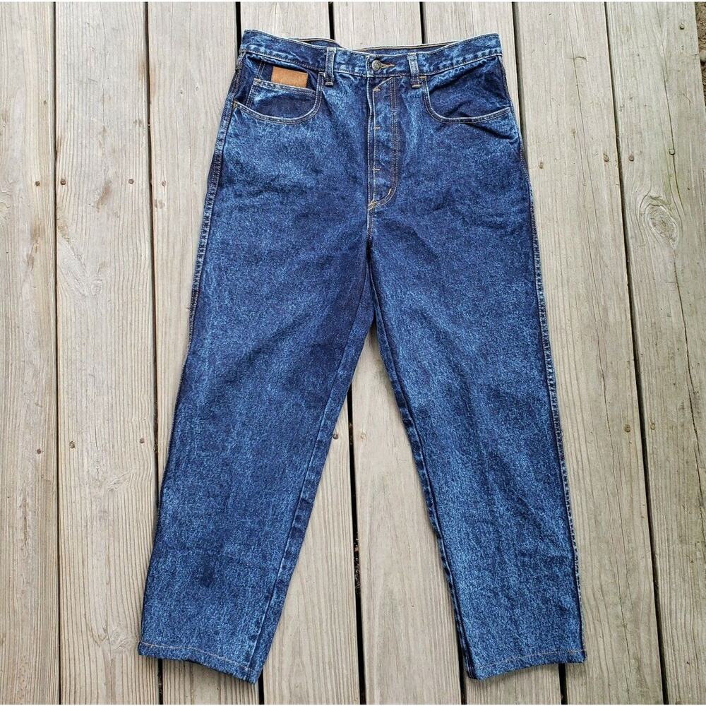 SPETTRO Jeans Mens Vintage Acid Wash Jeans 33x32